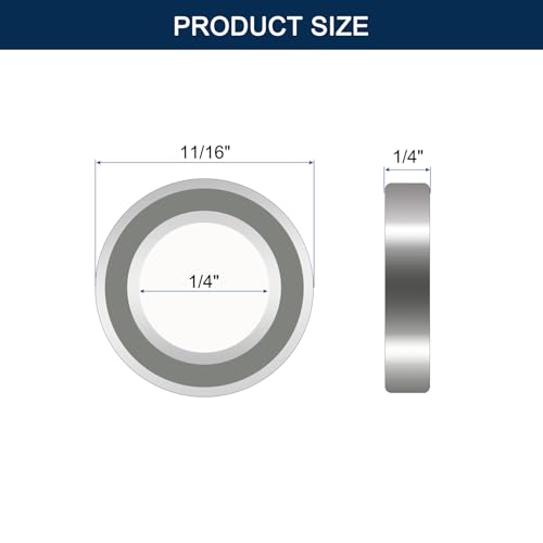 1602ZZ Deep Groove Ball Bearings, ID 1/4" x OD 11/16" x Width 1/4" Miniature Bearings, Double Metal Shielded Ball Bearing Chrome Steel Z2 Lever 10pcs - size: 1602ZZ 1/4" x 11/16" x 1/4"
