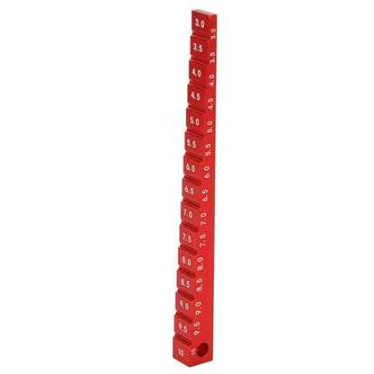 Ride Height Gauge, Aluminum Alloy Chassis Ride Height Gauge 3‑10mm 0.1-0.4in Ride Height Gauge Ruler for 1/10 RC Drift Car (Red) - color: Red