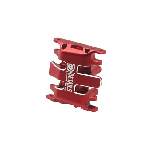 Hobby Details Aluminum Rear Axle Gear Box Skid Link Wheel Upgrade Set for 1/30 Axial SCX30 Jeep Wrangler RC Cars, Red (Aluminum Skid) - color: Aluminum Skid