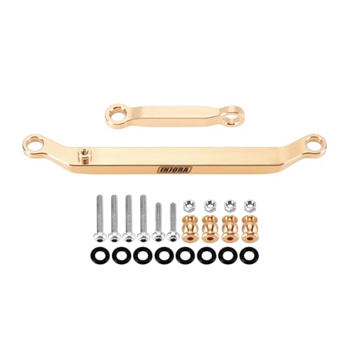 INJORA Brass Steering Links 14g for 1/24 RC Crawler Axial SCX24 Upgrade - color: Brass