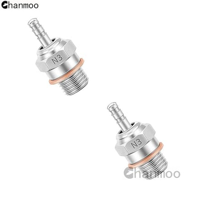 2PCS 70117H Hot Glow Plugs No.3 N3 N4#3#4 Spark Nitro Engine Parts Replace OS for Traxxas Losi HPI Redcat HSP Himoto RC Car Truck Buggy (N3) - size: N3 2PCS