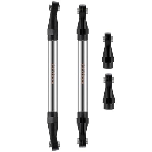 Straight Chassis Links - Stainless Steel Link Set High Clearance Linkage Link Rod with Plastic Rod Ends 50mm-100mm Compatible with 1/10 RC Crawler Axial SCX10 II III TRX4 (70mm) - color: 70mm