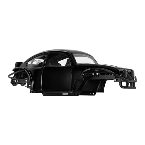 INJORA BUG18 Body with LCG Aluminum Universal Chassis for 1/18 RC Crawler TRX4M Upgrade(Black) - color: Black
