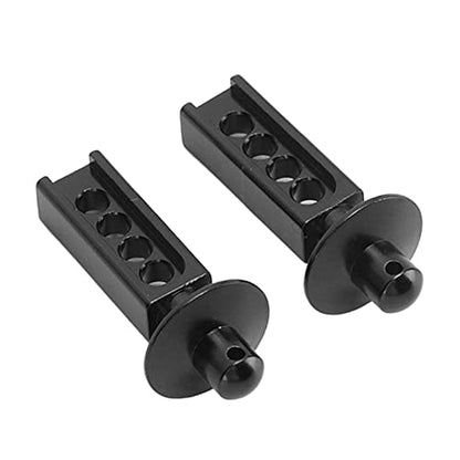 plplaaoo Aluminum RC Car Body Post 2Pcs Shell Holder Mounts for Mini E Revo Slash 1:16 Scale RC Upgrade Parts Accessories Blue (Black) - color: Black