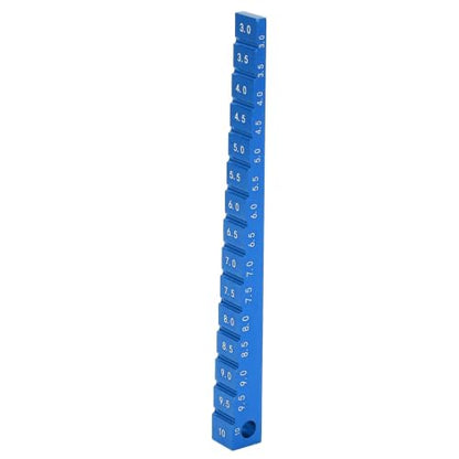 Ride Height Gauge, Aluminum Alloy Chassis Ride Height Gauge 3‑10mm 0.1-0.4in Ride Height Gauge Ruler for 1/10 RC Drift Car (Blue) - color: Blue
