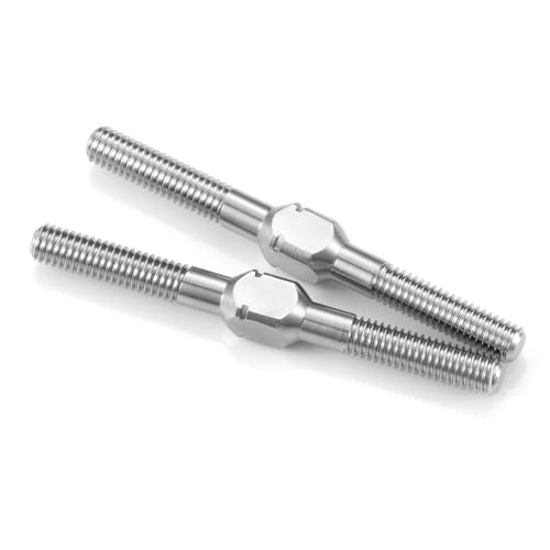 RCHUBAM 2PCS RC Turnbuckles Camber M3 Link Rod for 1/10 TRX-4 Slash 4X4 | 1 Pairs 14mm-50mm Suspension Rod,Alloy Steering Linkage Tie Rods - style: 35mm