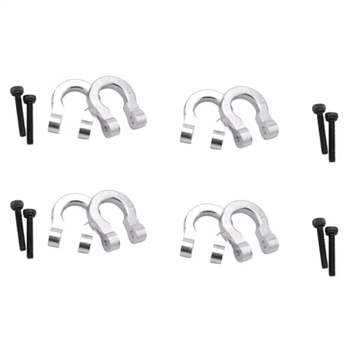 Compatible with SCX10 for Trx4 1/10 RC Crawler RC Parts Accessories 8Pcs Metal Trailer Hook Hitch Tow Shackles RC Car Accessories