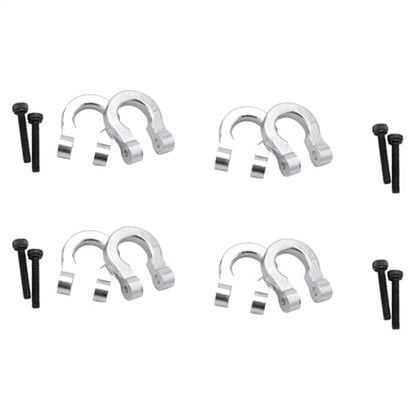 Compatible with SCX10 for Trx4 1/10 RC Crawler RC Parts Accessories 8Pcs Metal Trailer Hook Hitch Tow Shackles RC Car Accessories