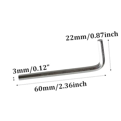 50Pcs 3mm Allen Wrench L-Shaped Hex Key Wrench Set, Metric Hexagon Head Replacement Tool for Furniture and Bike Repair - size: 3mm
