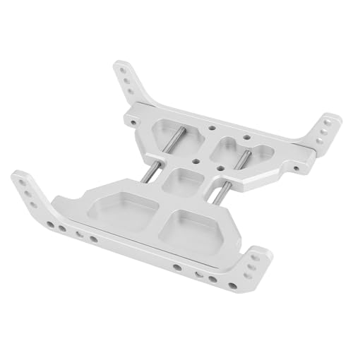 Aluminum Chassis Armors Anti-Collision Protection Skid Plate for 1/10 RC Crawler Axial Capra 1.9 Unlimited Trail Buggy UTB Currie F9 AXI03004 Metal Upgrade Parts (Silver) - color: Silver