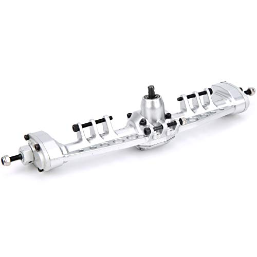 RC Car Metal Rear Portal Axle Assembly for 1/10 SCX10 III RC Crawler Accessories (Silver) - color: Silver