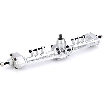RC Car Metal Rear Portal Axle Assembly for 1/10 SCX10 III RC Crawler Accessories (Silver) - color: Silver