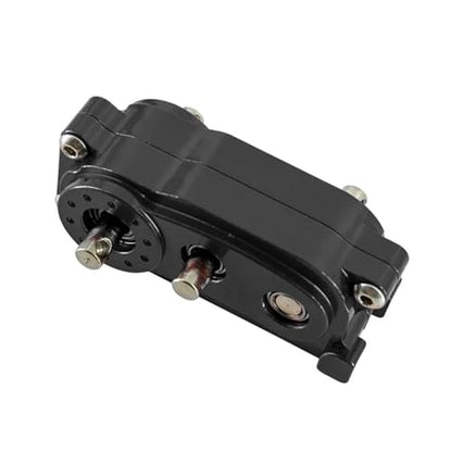 RC Gear Box for Axial Scx10 I II Upgrades Parts 1/10 Rc Crawler Metal Chassis Frame Front Gearbox Transfer Case Spare(Black) - color: Black