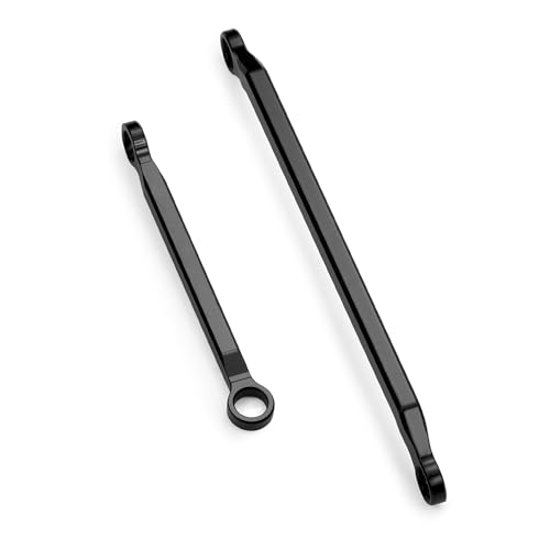 Ascent-18 High Clearance Body Chassis Links - CNC Aluminum Linkage with Steering Link Set for 1/18 RC Crawler Redcat Ascent-18 Upgrades Parts (Black) - color: Black