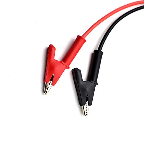 2Pcs 4mm Banana Plug to Alligator Clip Test Lead Wire Cable Set 14AWG for Multimeter Oscilloscope 3 Feet - size: 3Ft