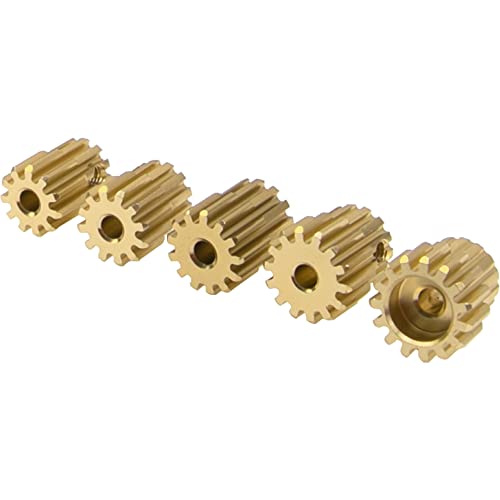 Aluminum Alloy 32 Pitch Pinion Gear Set 3.175mm Shaft 11T 12T 13T 14T 15T Motor Gears Compatible with Tamiya Kyosho RedCat Losi Axial Traxxas 1/10 RC Car