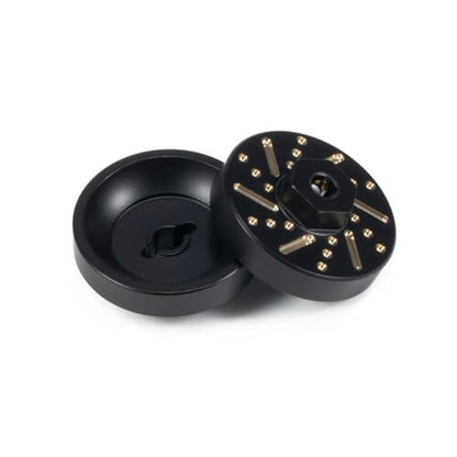 4PCS Brass Extended Wheel Hubs Hex +3mm Adapter Compatible with 1/24 Scale RC Crawler Models for Track Width Extension and Stability Upgrade