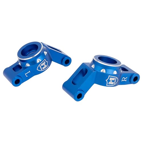 MEUS Racing Aluminum Steering Knuckles C-Hub Stub Axle Carrier Kit for Traxxas 1/16 Mini Maxx Upgrade Parts #10736,10752(Blue) - color: Blue