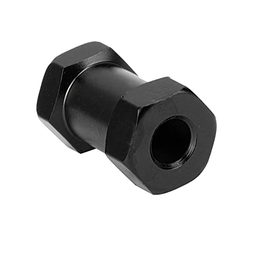 Generic 20mm Extension Wheel Hub Hex Drive Adapter, Durable Aluminium Alloy, Easy Install for 1/10 RC Drift Cars, 4PCS, SilverRedBlack (Black) - color: Black