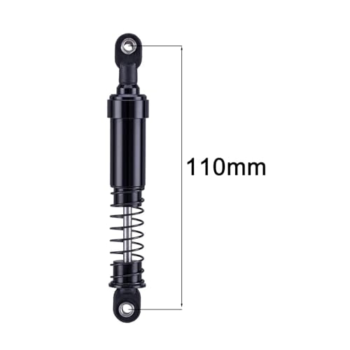 110mm Metal 1/10 RC Crawler Shocks Absorber Springs Pre-Oiled for Gen7 Gen8 SCX10 1/10 TRX4 Upgrades (Red) - color: Red