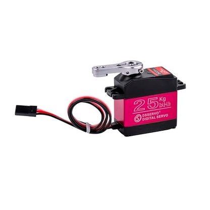 2Pcs 270° DS3225 25KG Digital Servo High Torque Waterproof Full Metal Gear RC DS Servo Motor with 25T Servo Horn for Baja Car RC Robotic Arm 1/8 1/10 1/12 Scale Crawler Truck Boat (Angle 270 Degree)