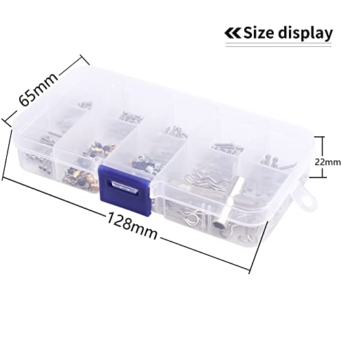 276Pcs RC Screw Kit RC Repair Tool Set for Hardware Fasteners for Axial SCX24 1/24 RC Crawler Truck Deadbolt C10 Jeep Betty