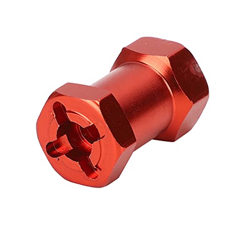 Generic 20mm Extension Wheel Hub Hex Drive Adapter, Durable Aluminium Alloy, Easy Install for 1/10 RC Drift Cars, 4PCS, SilverRedBlack (Red) - color: Red