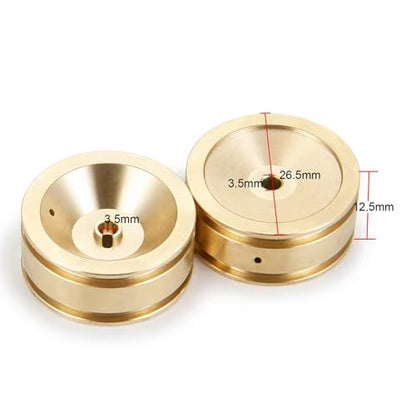 Rc Accessories for Axial for SCX24 for Deadbolt C10 for Wrangler for Gladiator for Bronco 1/24 2Pcs Brass Wheel Rims RC Car Model Truck Parts