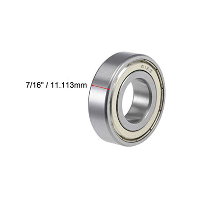 uxcell R12ZZ Deep Groove Ball Bearing 3/4-inchx1-5/8-inchx7/16-inch Shielded Z2 Lever Bearings 10pcs - size: 3/4"x1-5/8"x7/16"