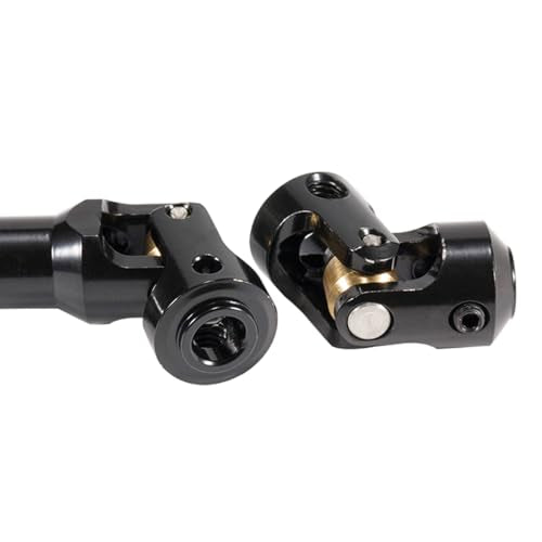 2pcs Steel Driveshaft 68-229mm Cut-to-Length for 1/10 SCX10 RC Crawler | Upgrade your 1/10 crawler with durable universal joint shafts.Severable design fits LCG rigs Capra Chassis.Easy DIY install. - color: 2pcs Black