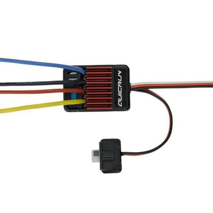 WP 1625 Waterproof Brushed ESC 25A 2-3S LiPo Electronic Speed Controller with Dirtproof Switch TAMlYA Plug for 1/16 & 1/18 Scale RC Cars, Trucks, Crawlers