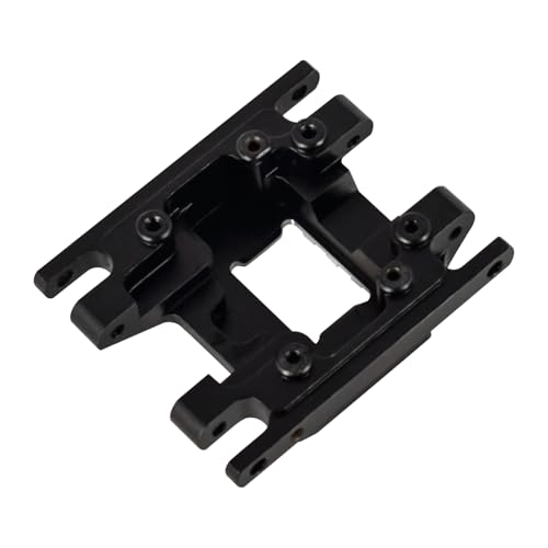 Aluminum Skid Plate Transmission Mount CNC Upgrade for TRX4M 1/18 RC Crawler - color: Black