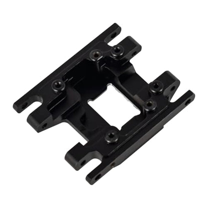 Aluminum Skid Plate Transmission Mount CNC Upgrade for TRX4M 1/18 RC Crawler - color: Black