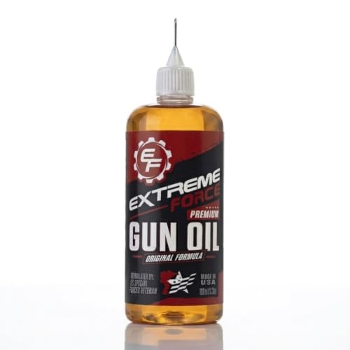 Extreme Force Original Formula Premium Gun Oil, 100% Synthetic Firearms & Weapons Lubricant, Superior High Friction Wear Protectant, US Special Forces Veteran/Master Gunsmith Formulated, Made in USA - size: 100 ml