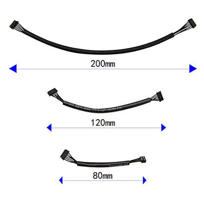 3Pcs Vgoohobby 80/120/200mm Sensor Harness Cable Sensing Adapter Compatible with RC Hobbywing Xerun Series Sensored BL Motor ESC
