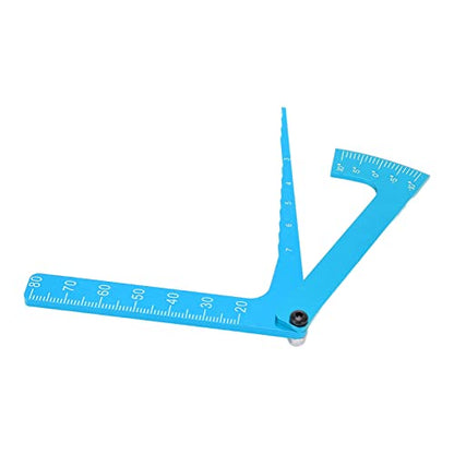 RC Rim Camber Gauge, Adjustable Aluminum Alloy Wheel Alignment Tool for RC Car, Blue Height Ruler for Remote Control Vehicle Setup and Maintenance - color: Blue