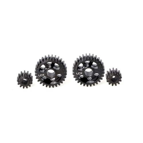 LCX Racing 1/8th RC Crawler Car Hard Steel Front Rear Axle Portal Drive Gear Set 32P 28T/13T for Axial AXP8 Gilamon 2.2，Upgrades Parts Accessories