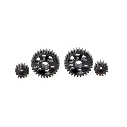 LCX Racing 1/8th RC Crawler Car Hard Steel Front Rear Axle Portal Drive Gear Set 32P 28T/13T for Axial AXP8 Gilamon 2.2，Upgrades Parts Accessories