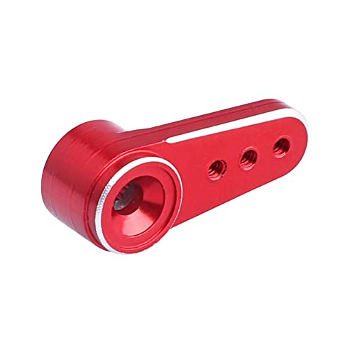 Steering Servo Horn Aluminum Servo Arm for EMAX ES08MA II Servo (Red) - color: Red