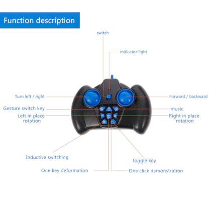 HOMSFOU 1/18 Mini Rc Stunt Car with Gesture Induction and 4-Wheel Drive, Long-Range Remote Operated Off-Road Vehicle Over 6 Years Old, Plastic Sturdy Design Random Color