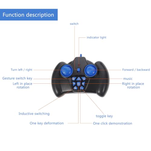 Mini Rc Stunt Car and 4 Drive Functions 1/18 Scale with Gesture Induction 2.4ghz Off-Road Remote Control Car Random Color Over 6 Years Old