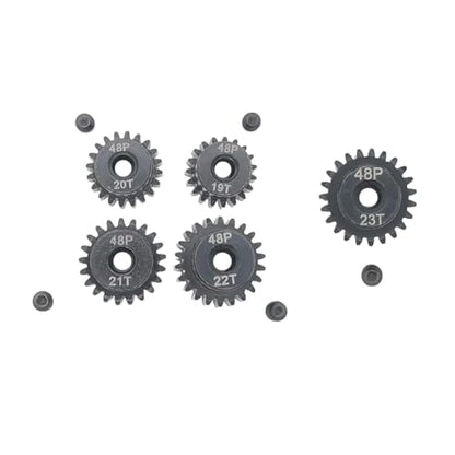 48P 3mm Rc Pinion Gear Set 19T 20T 21T 22T 23T for 1/16 traxxas Slash 4X4 E-Revo Summit 1/10 4-Tec Bandit Slash Rustler Stampede Raptor Upgrade Parts