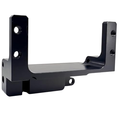 SCX10 III Servo on Axle Mount, AR45P Portal Axle 4-Link Suspension Servo Mount for 1/10 RC Crawler (Black/Silver) (Black) - color: Black