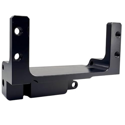 SCX10 III Servo on Axle Mount, AR45P Portal Axle 4-Link Suspension Servo Mount for 1/10 RC Crawler (Black/Silver) (Black) - color: Black