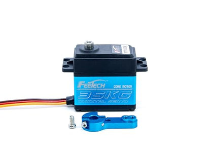 FEETECH 35kg Servo Motors Waterproof High Speed Torque Digital Servo Metal Gear RC Crawler 1/10 1/8 1/12 Steering Servo,Control Angle 180° for RC Car Helicopter Airplane Robot Arm Control