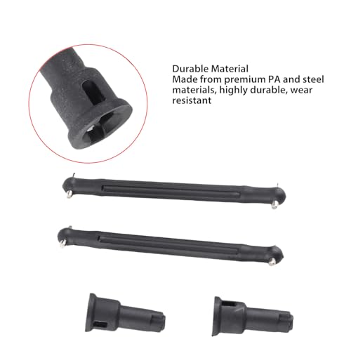 GOTOTOP RC Drive Shaft Set Steel and PA CVD Drive Shaft with Dogbone 64mm Rear Axle for Smoother Driving and Easy Fit on SCY 16101 16102 16103 16201 1 16 RC Car