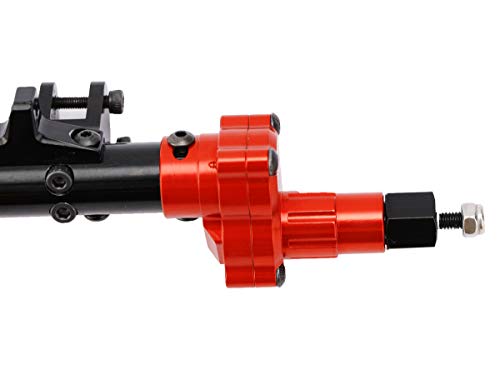 Latest Model Aluminum Portal Front and Rear Axle for 1/10 Axial Wraith 90018 90048 90053 90018 90020 90045 90056 RR10 RC Model Crawler Car (Black with Red)