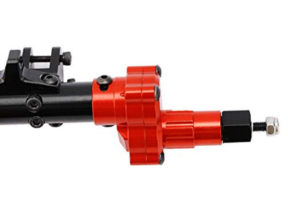 Latest Model Aluminum Portal Front and Rear Axle for 1/10 Axial Wraith 90018 90048 90053 90018 90020 90045 90056 RR10 RC Model Crawler Car (Black with Red)