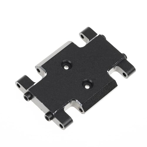 Skid Plate Transmission Mount for AX24, Aluminum Alloy Mount for AX24 XC-1, Upgrades Parts for 1/24 RC Crawler Car, Black - color: Al-black