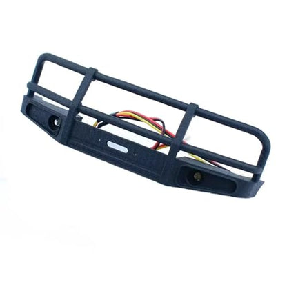 for FMS for FCX18 for LC80 4-15V 1/18 Front Bumper with Lights Winch Controller RC for Rock Crawler Car Truck Upgrade Parts Repair Replacement Accessories Rc Bumpers(A) - size: A